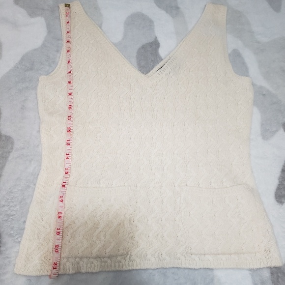 V- NECK SWEATER SLEEVELESS 100% CASHMERE - Picture 3 of 8